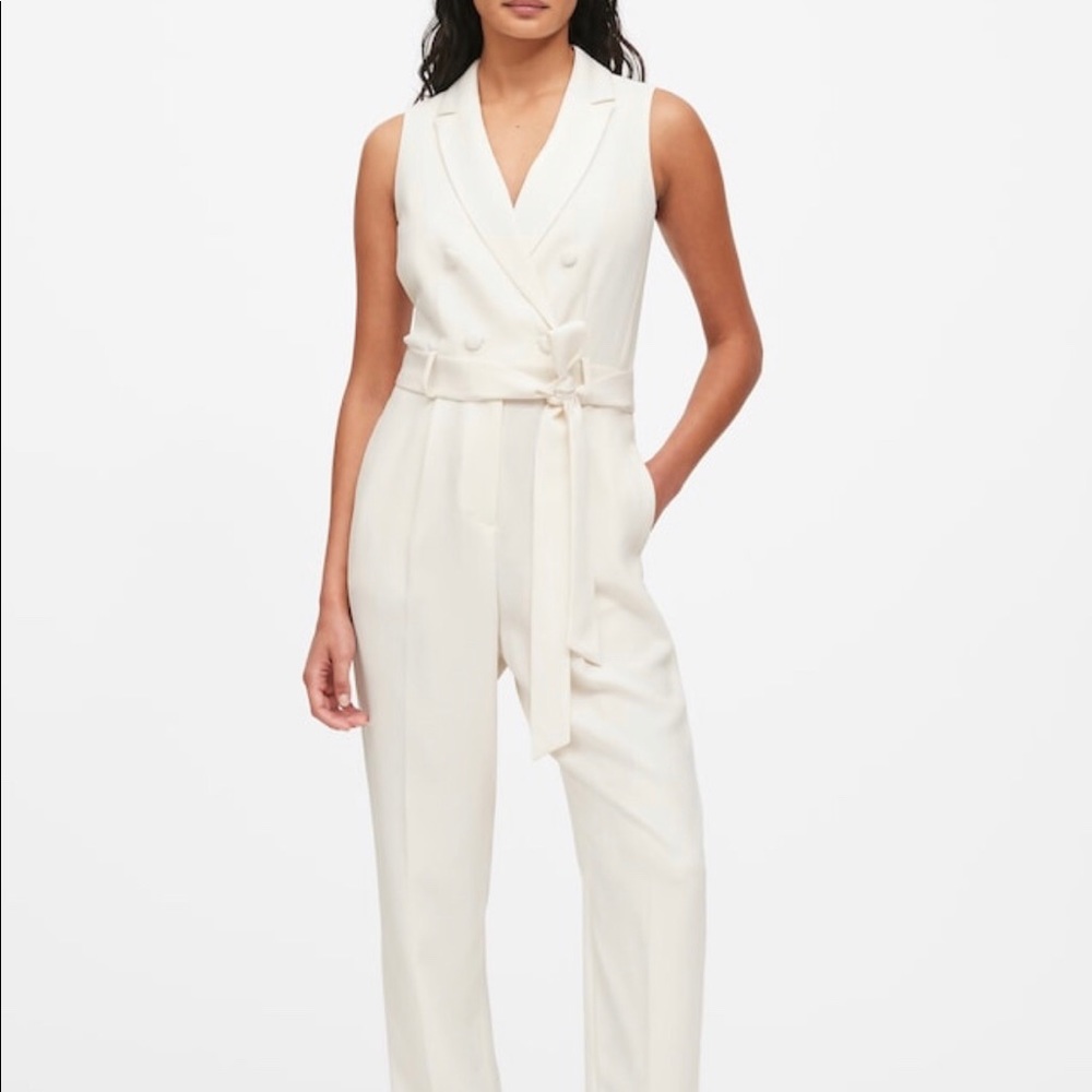 Banana Republic - tuxedo jumpsuit size 14 …